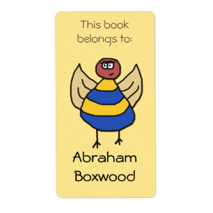 Etiqueta Este livro pertence às pessoas conhecidas feitas