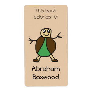 Etiqueta Este livro pertence às pessoas conhecidas feitas