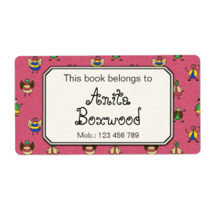 Etiqueta Este livro pertence às pessoas feitas sob