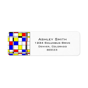Etiqueta Estilo da arte de Mondrian