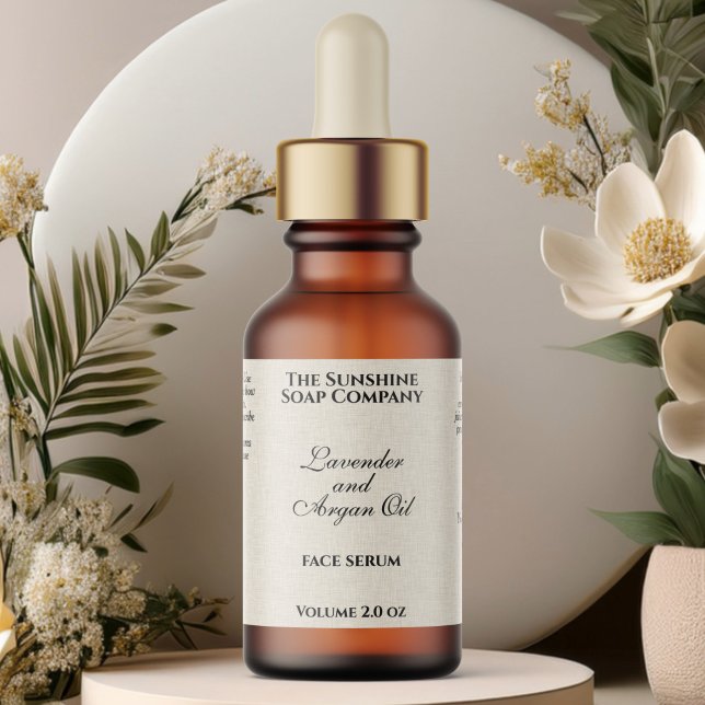 Etiqueta Estilo de Papel Linn bege Cosméticos Garrafa (Criador carregado)