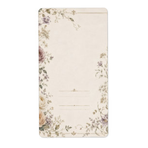 Etiqueta Estilo de papelaria de casamento de jardim vintage