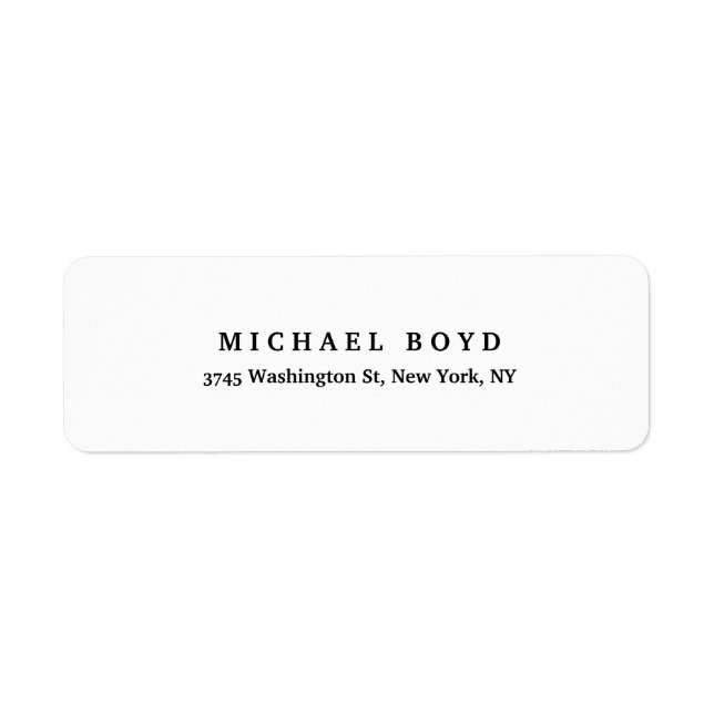 Etiqueta Estilo de Retro Único Branco Preto Clássico (Frente)