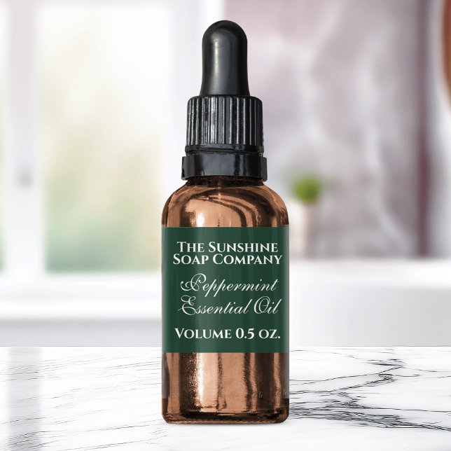 Etiqueta Estilo de vinheta verde e rótulo cosmético (Criador carregado)