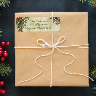 Etiqueta Estilo de Vintage Personalizado Holly em Dourado F