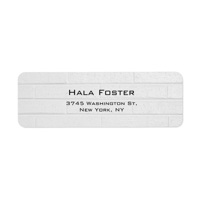 Etiqueta Estilo Moderno Elegante de Parede de Cinzas Trende (Frente)