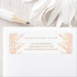 Etiqueta Estilo Neutro de Aquarela de Casamento de Grass de