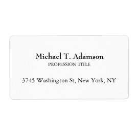 Etiqueta Estilo Retro Elegante Simples Branco