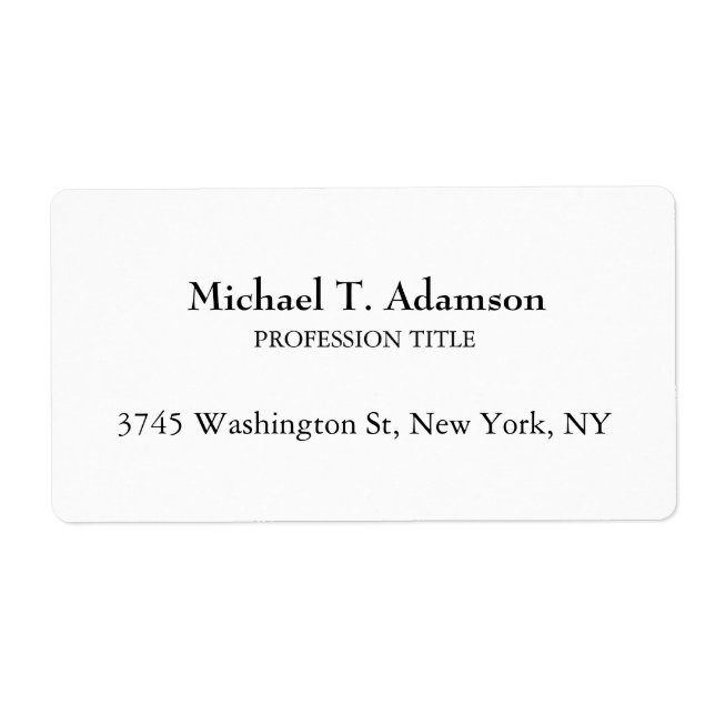 Etiqueta Estilo Retro Simples Simples Branco Simples (Frente)