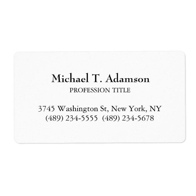 Etiqueta Estilo Retro Simples Simples Branco Simples (Frente)