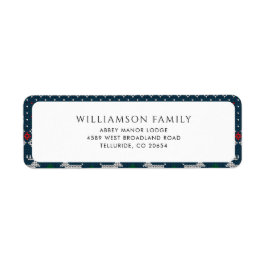 Etiqueta Estilo Russo Knit Endereço de Regresso de Natal