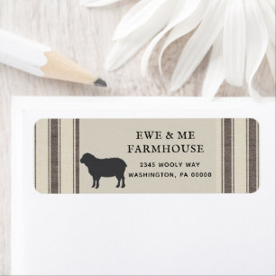 Etiqueta Estilo Rustic Farmhouse Cinzas Rótulos Negros