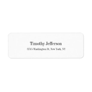 Etiqueta Estilo simples e elegante criativo branco