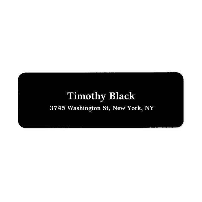 Etiqueta Estilo Simples Simples Negra Criativo (Frente)