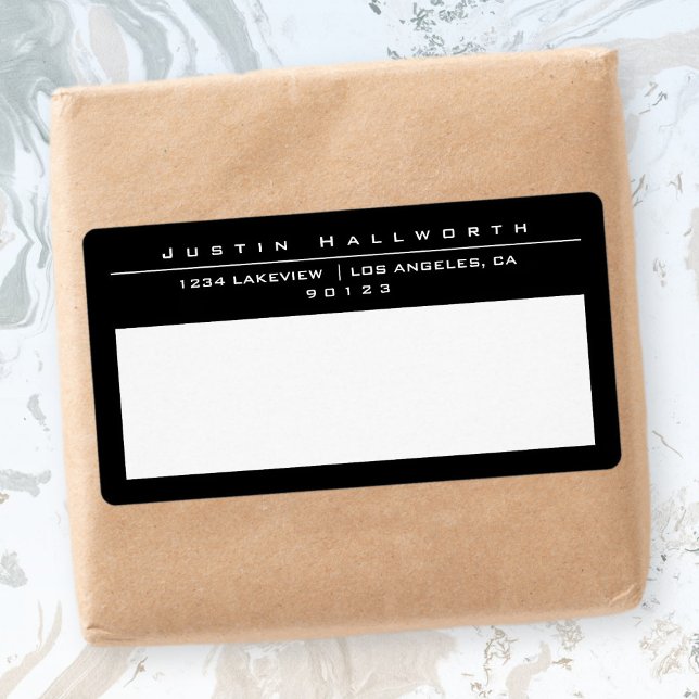 Etiqueta Estilo único preto e branco (Criador carregado)