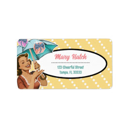 Etiqueta Estilo Vintage Chá Rótulo do Endereço do Guarda-ch