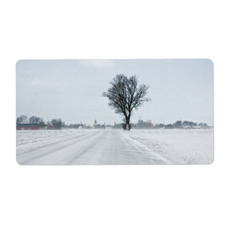 Etiqueta Estrada de inverno rural