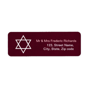 Etiqueta Estrela de David Pattern Bat Mitzvah