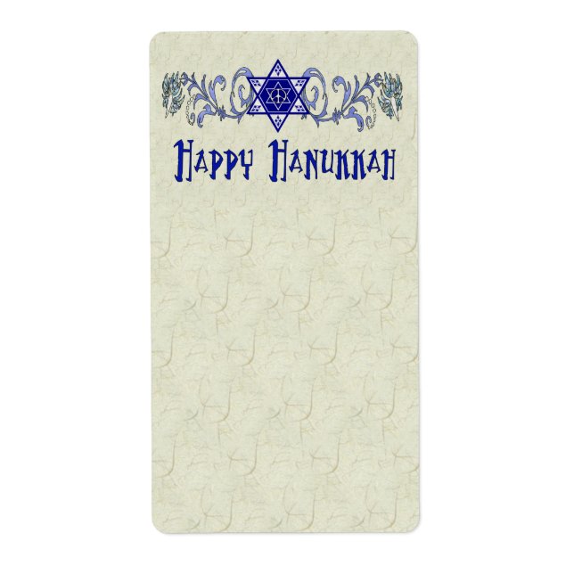 Etiqueta Estrela de Paz de Hanukkah (Frente)