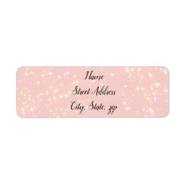 Etiqueta Estrelas brancas e cor-de-rosa