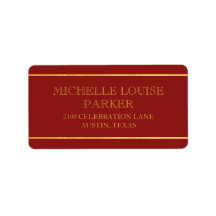 Eterno Dourado Vermelho Cardinal Personalizado