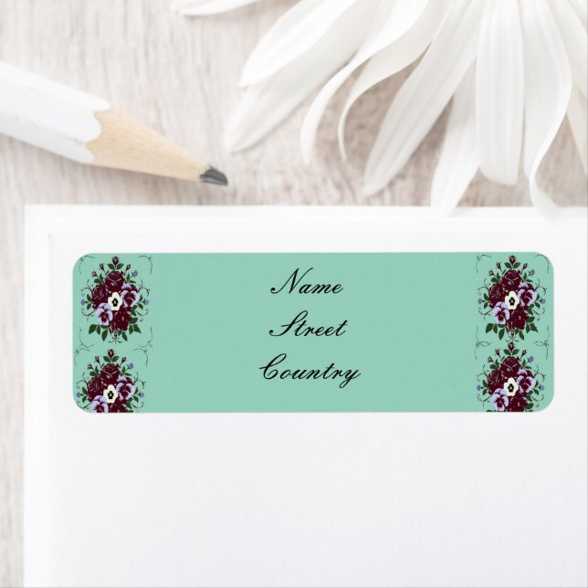 Etiqueta Étiquette de retour Bouquet Violettes (Insitu)