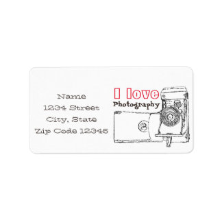 Etiqueta Eu adoro fotografia - câmera retrô