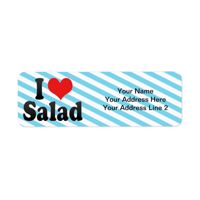 Etiqueta Eu Adoro Salad (Frente)