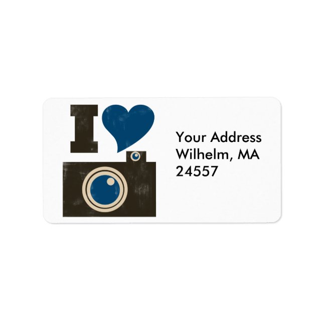 Etiqueta Eu amo a câmera (Frente)