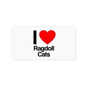 Etiqueta eu amo gatos ragdoll