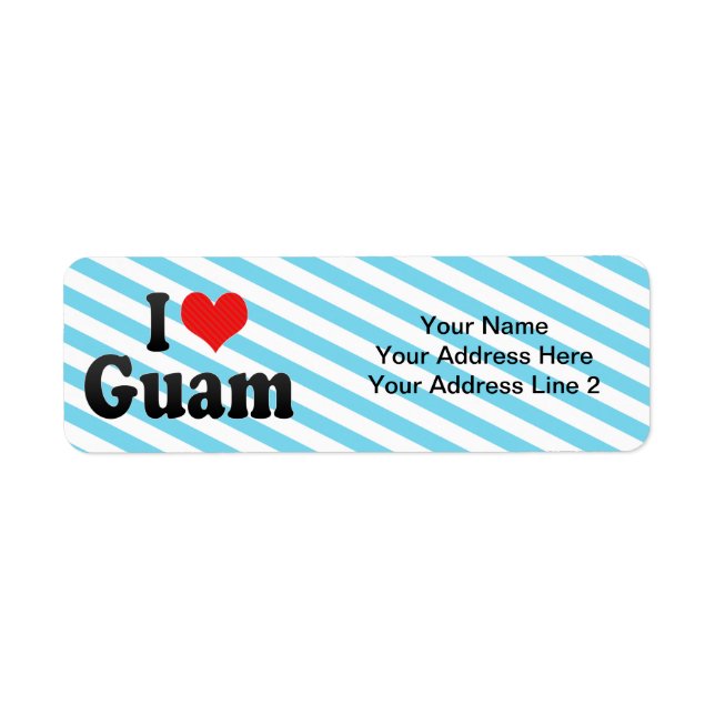 Etiqueta Eu Amo Guam (Frente)