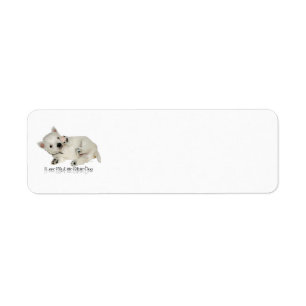 Etiqueta Eu Amo Meu Cachorrinho Branco - Filhote Westie
