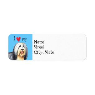 Etiqueta Eu amo meu Collie farpado