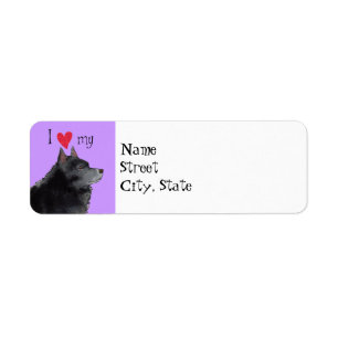 Etiqueta Eu amo meu Schipperke