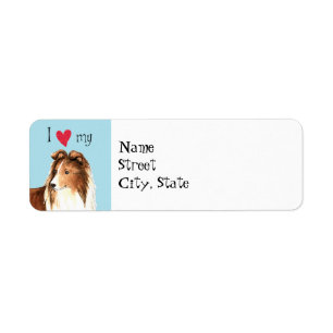 Etiqueta Eu amo meu Sheltie