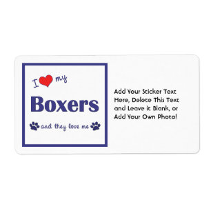 Etiqueta Eu amo meus pugilistas (os cães múltiplos)