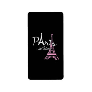 Etiqueta Eu Amo Paris Eiffel Torre França Souvenir Francês