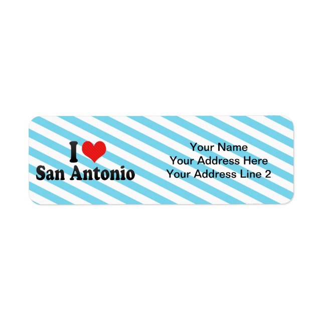 Etiqueta Eu Amo San Antonio (Frente)