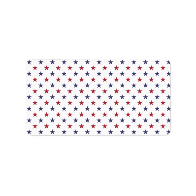 Etiqueta EUA Flag Red e Flag Blue Stars (Frente)