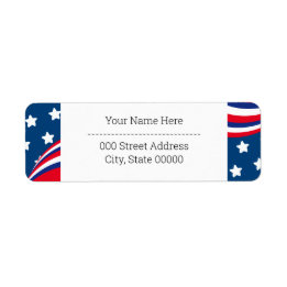 Etiqueta EUA Red White e Blue Patriotic Return Address
