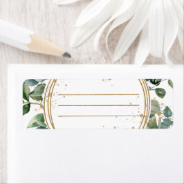 Etiqueta Eucalipto Dourado Brilho - Casamento Verde