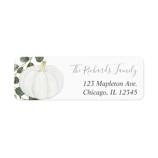 Etiqueta Eucalyptus bompkin verde queda moderna (Frente)