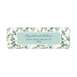 Etiqueta Eucalyptus E Dourado Endereço De Regresso Para Cas