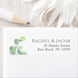 Etiqueta Eucalyptus Greenery Elegante & Modern Wedle Label
