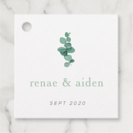 Etiqueta Eucalyptus, verde mínimo