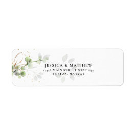 Etiqueta Eucalyptus Watercolor Greenery