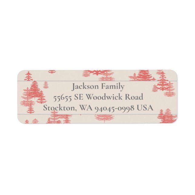 Etiqueta Evergreen Woods (Frente)