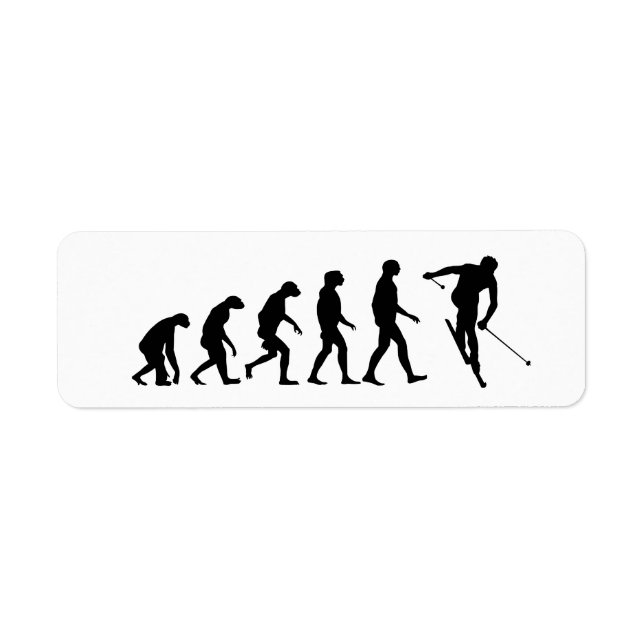Etiqueta Evolução do esqui (Frente)