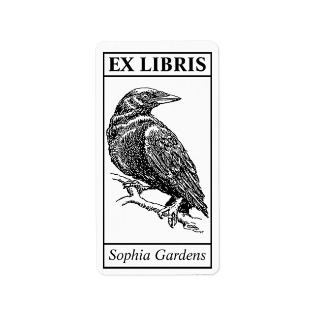 Etiqueta Ex-Libris - Crow (Frente)