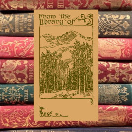 Etiqueta Ex-libris da floresta